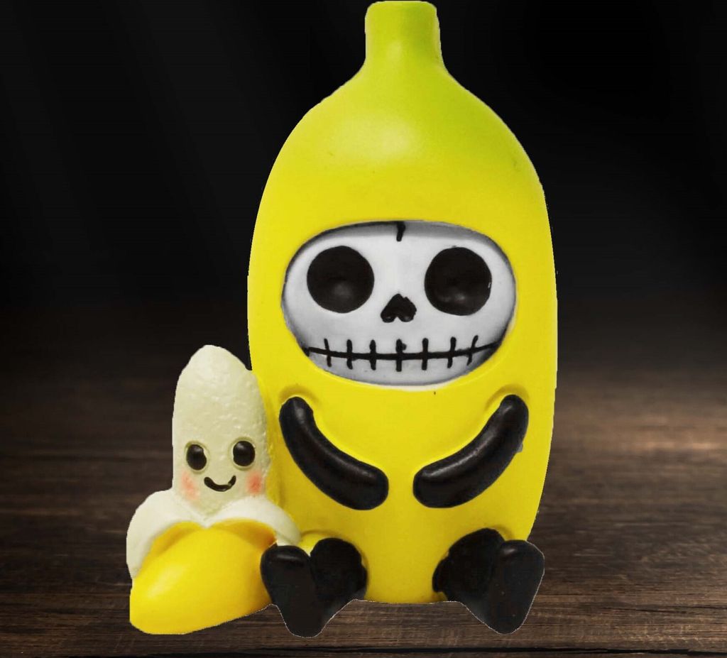 Furrybones "Banana" - Dekofigur Totenkopf Gothic Fantasy