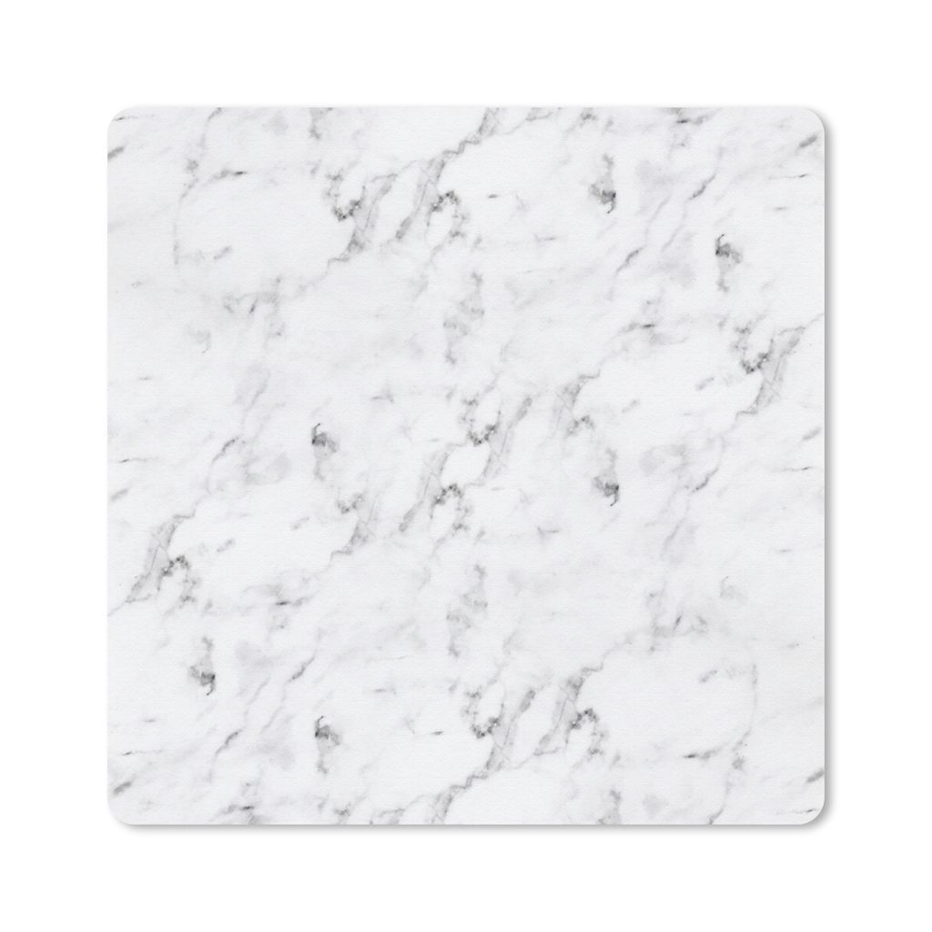 MuchoWow Mauspad Mousepad Marmor - Muster - Grau 20x20 cm - Mousepads - Maus Mat - Pad - Mausunterlage - Desk Mat - Bureauartikeln