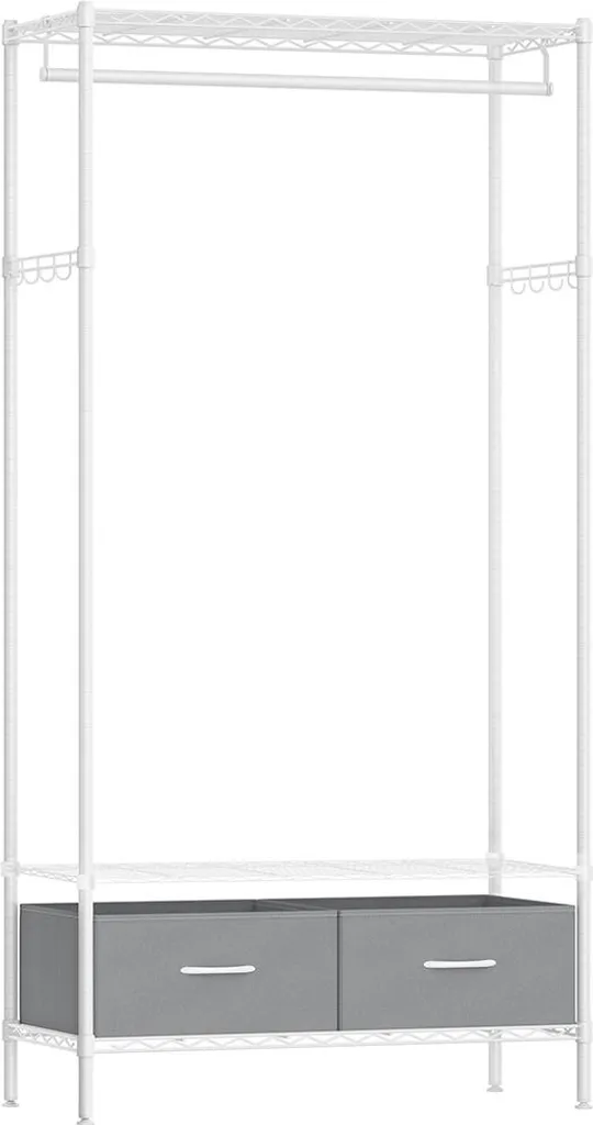 Vestiaire d'entrée avec tiroirs meuble porte-manteau bicolore chic