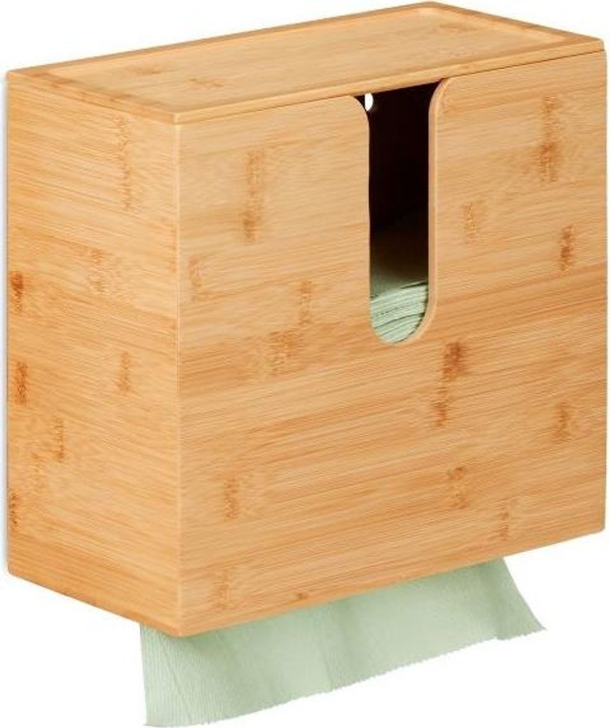 Papierhandtuchspender Bambus mit Deckel