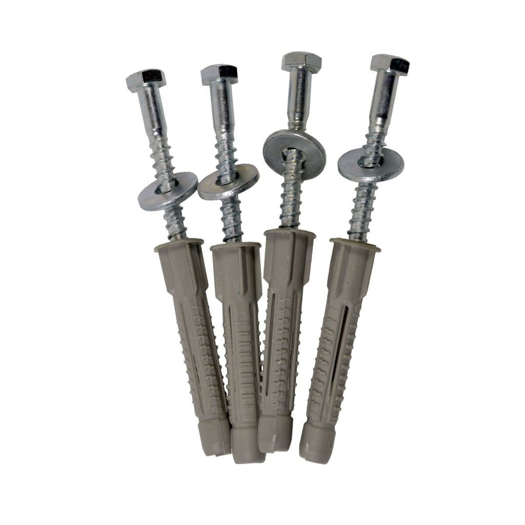 PremiumX Schraubensatz 4x 8x80mm Schraube Sechskant 12mm Dübel U-Scheibe