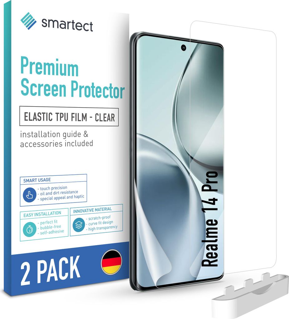 2x TPU Schutzfolie Klar für Realme 14 Pro Displayschutz Produktbild 