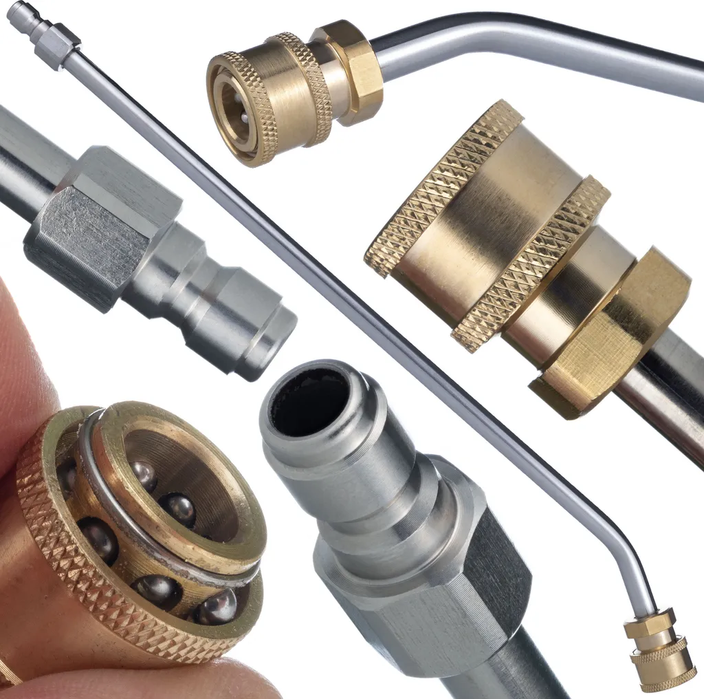 Rosfix Lancia per Idropulitrici – 70 cm, Curva a 30° | 250 bar, 3600 PSI, Attacco Rapido da 1/4” | Per Facciate, Veicoli e Pavimentazioni