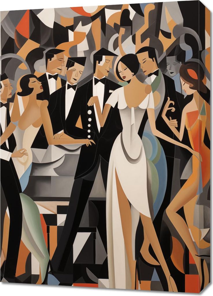 Bild 50x70cm Ball im Art Deco