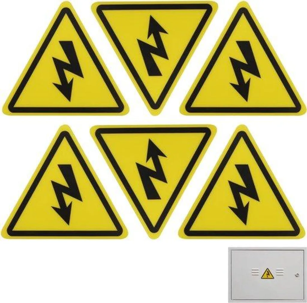 Étiquette électrique adhésive durable lot de 6 : ne se décolle jamais