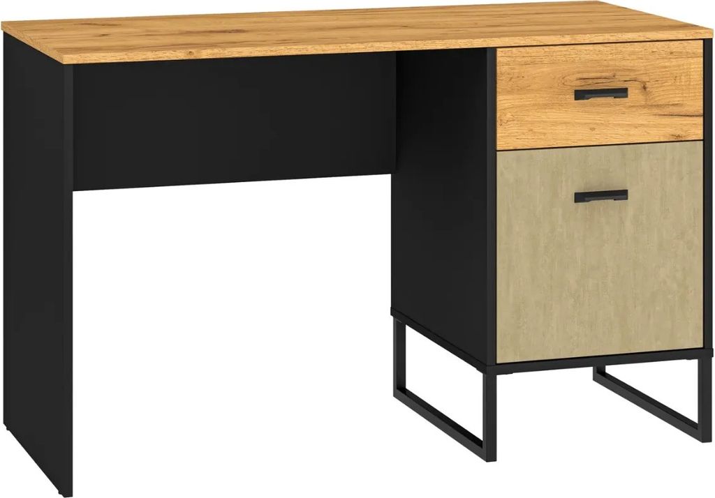 Marmex Möbel Colt 07 Schreibtisch 120 mit Schublade- Vollauszug der Schublade, Einer Schranktüre Soft Close-Scharniere, Jugendschreibtisch