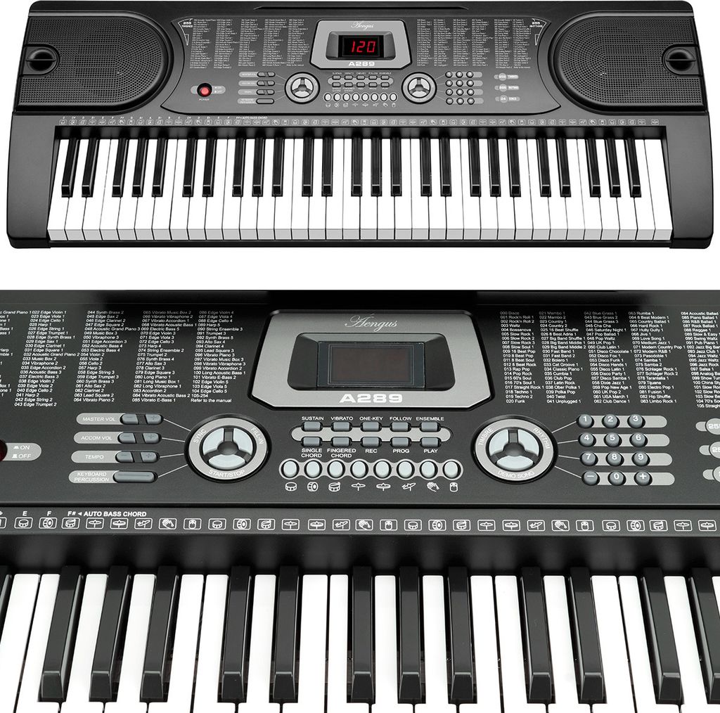 Áengus Keyboard 61 kláves, piano se stojanem a mikrofonem - Obrázek produktu 3