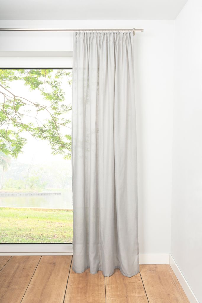Schlaufenschal Breeze Blickdicht Gardinen Vorhänge 1er Set Farbe: Grau, Größe: 135x300 cm
