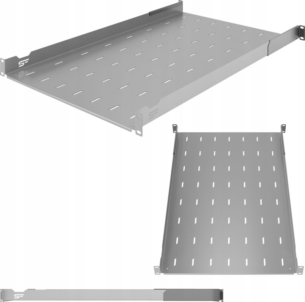 Server Rack Regal RACK 19" 1U 750-910 mm Rack Regal Verstellbar Grau Stalflex