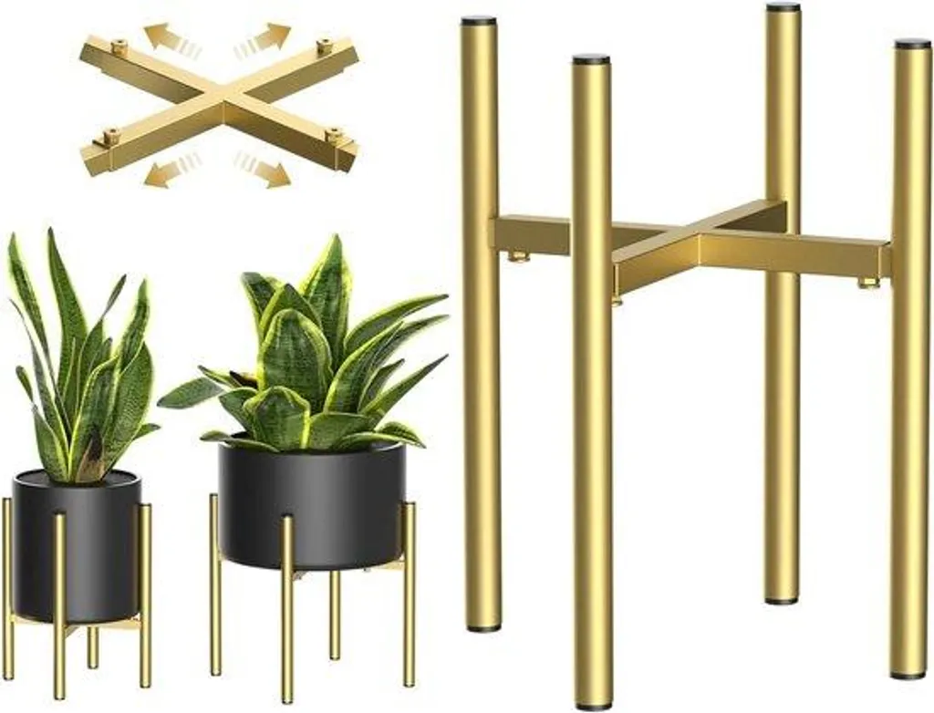 Support plante stable anti-rayures, porte-pot métal robuste 30 cm