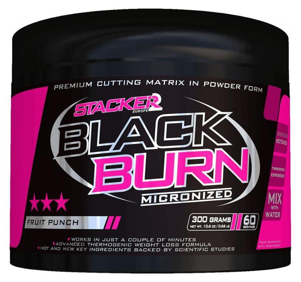 Stacker2 Black Burn Micronized (300g) Fruit Punch - Diät & Produktbild 