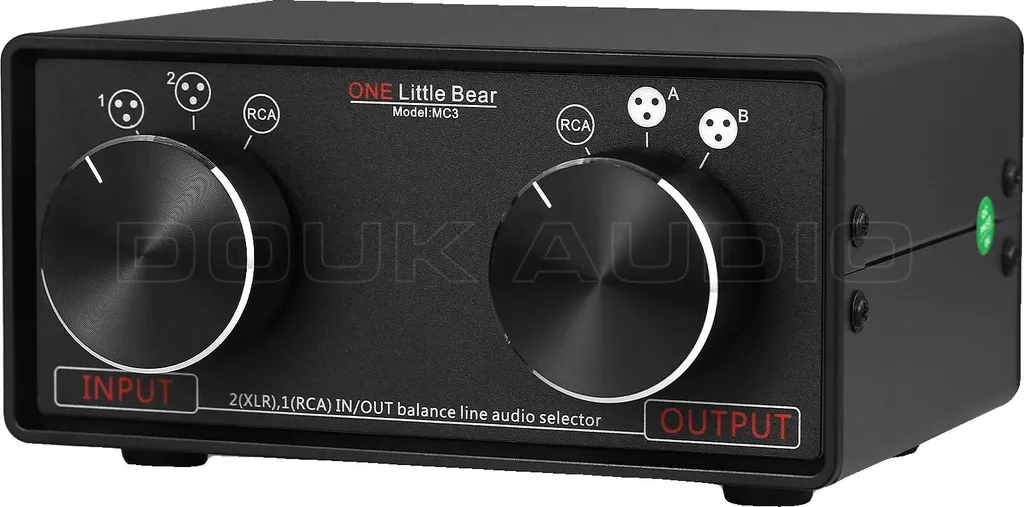 Sélecteur audio passif 3 entrées 3 sorties sans perte en boîtier métal