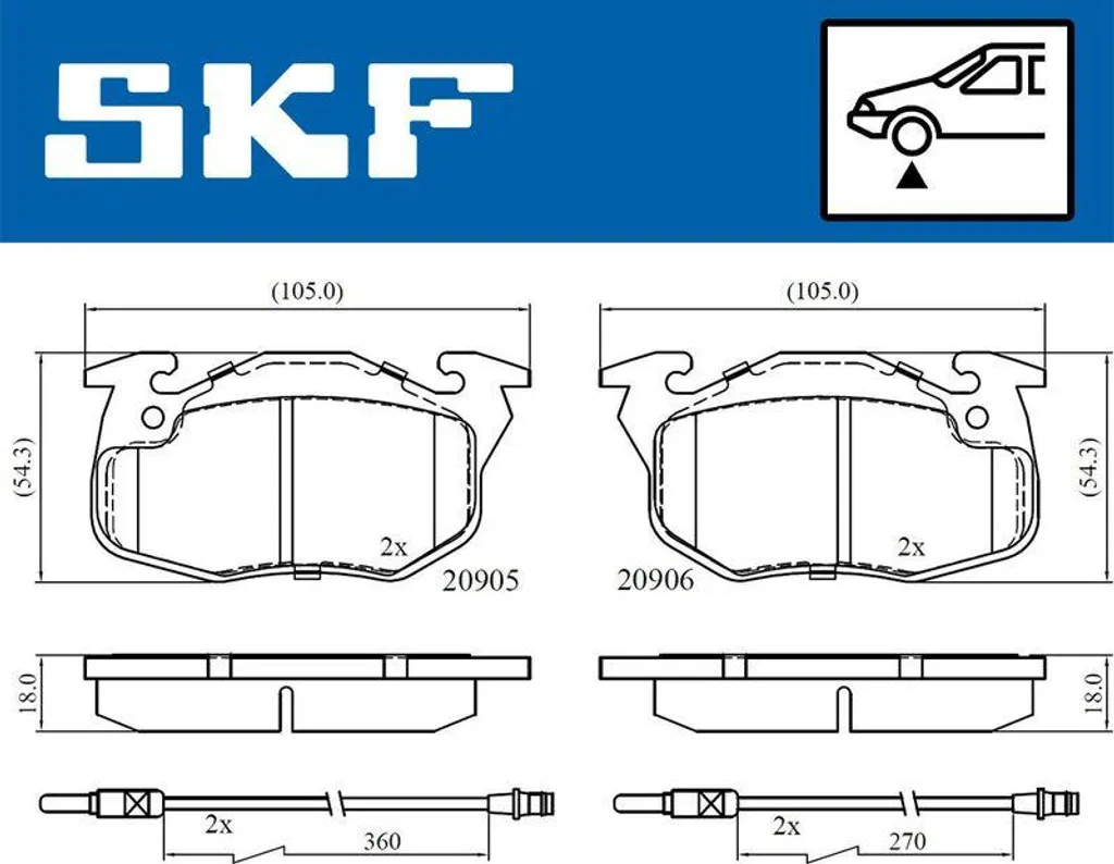 Plaquettes de Frein Haute Performance SKF VKBP 80352 E - Longue Durée Vie