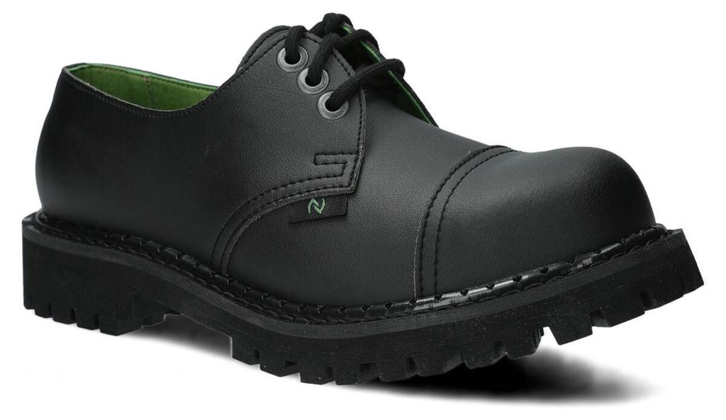 nagaba Stahlkappenschuhe, Kunstleder, Mikrofaser-Einlegesohle, Schwarz, 46