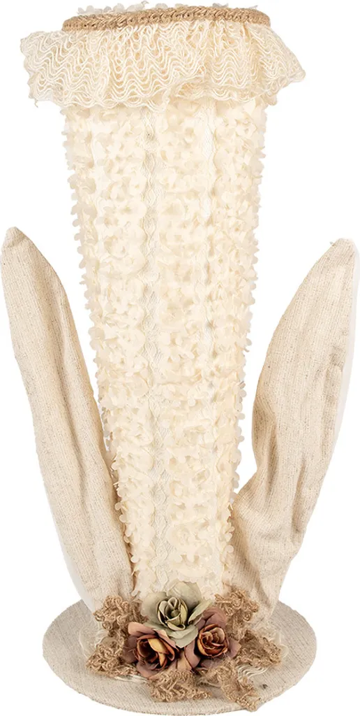 Clayre & Eef Coniglio Decorativo 45cm Beige - Decorazione Pasquale Shabby