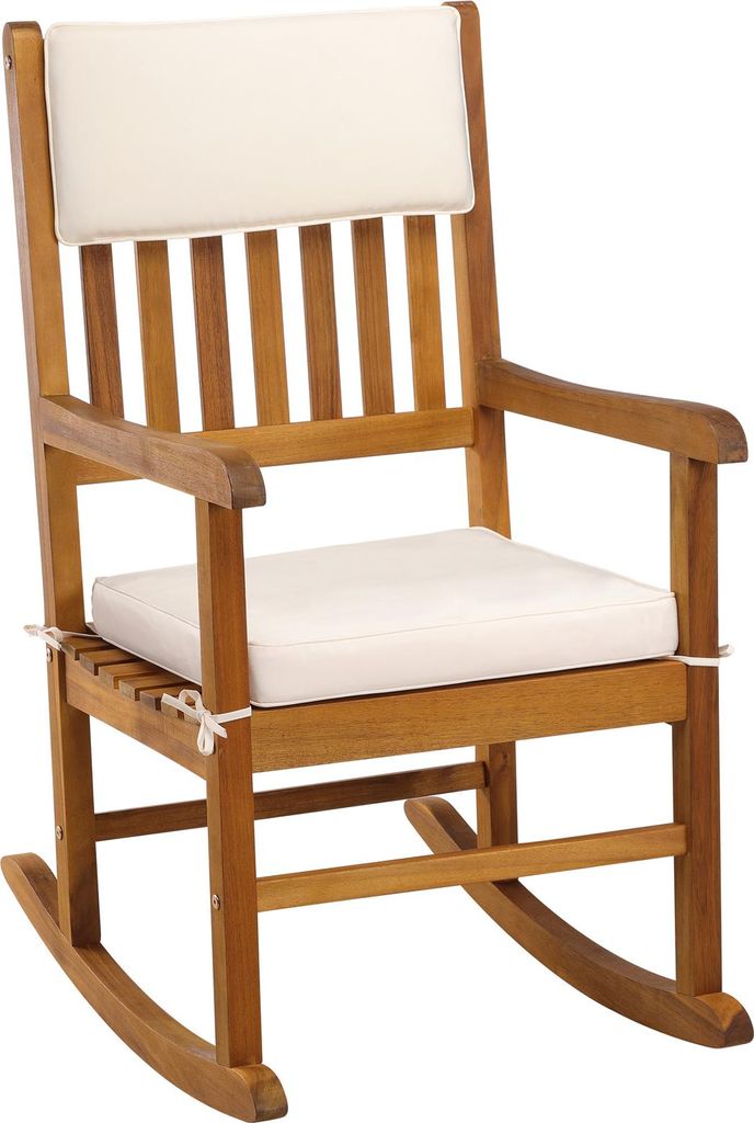 Deuba Rocking chair en bois  chaise a bascule 54x76x102cm Image du produit 