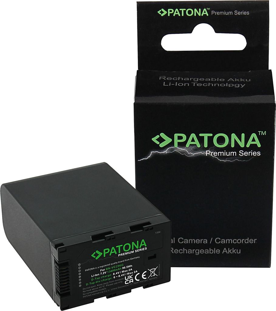 PATONA Premium Akku BN-VC296G JVC GY-HC500 GY-HC550