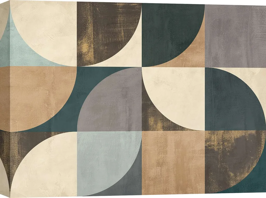 Tableau géométrique moderne en toile imprimée haut de gamme 120x90 cm