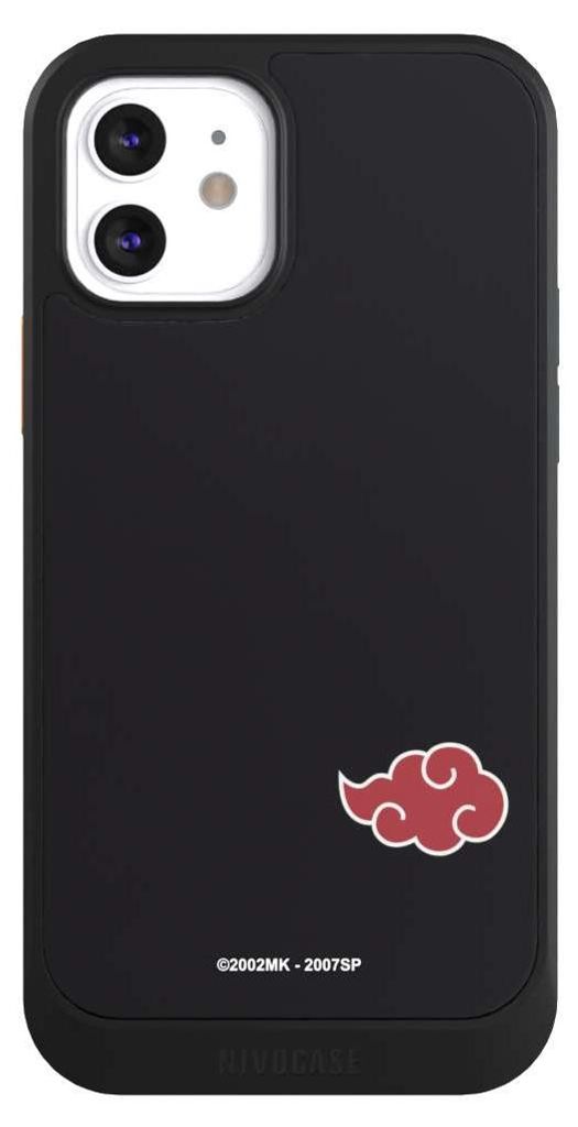 NIVOCASE Hülle für Apple iPhone 12 Handyhülle NIVOcore Case Schwarz Naruto Shippuden Offizielles Lizenzprodukt Akatsuki