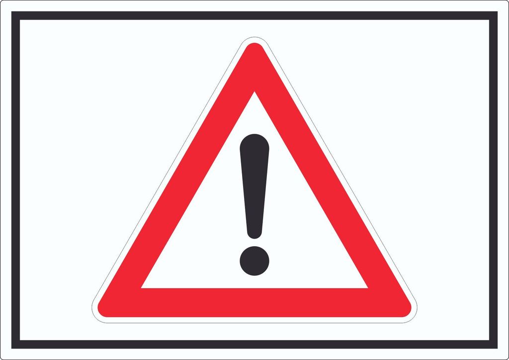 Achtung Symbol Aufkleber A3 (297x420mm)