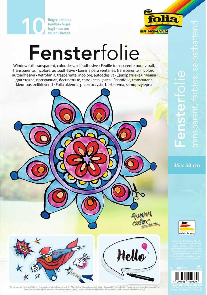 Folia 450300 raamfolie - zelfklevend, 10 vellen, 35 x 50 cm Productafbeelding 