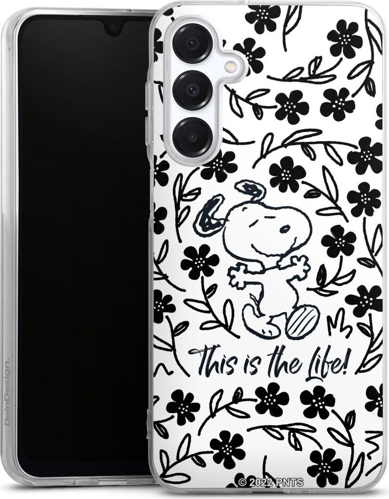 DeinDesign Handyhülle für Samsung Galaxy A16 5G Silikon Hülle Case Smartphone Schutzhülle Blumen Peanuts Snoopy