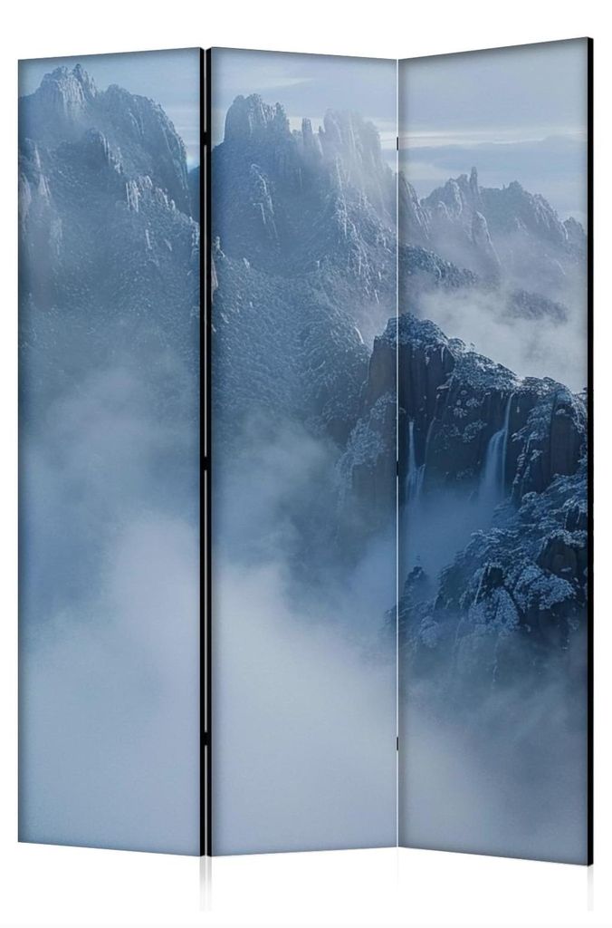 framed concept - Paravent Raumteiler Holz 135x172 cm, 3-teilig beidseitig, Sichtschutzwand