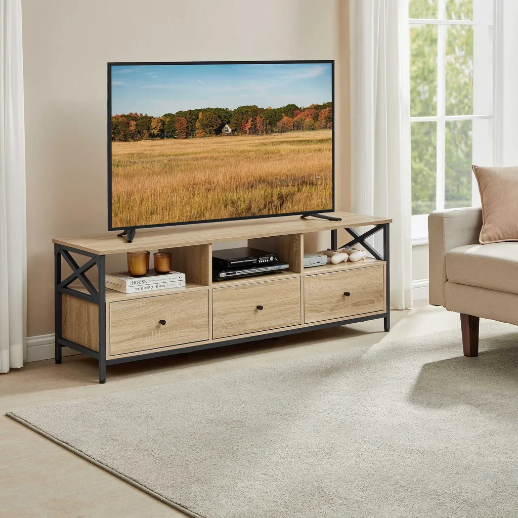Meuble de rangement robuste Leobert finition Chêne Sonoma durable