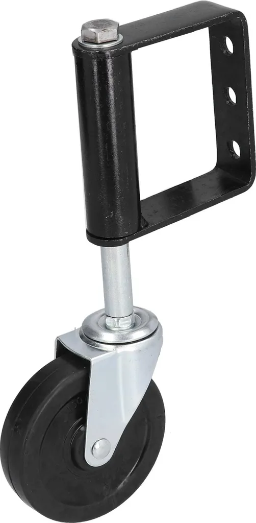Roue de portail avec amortisseur à ressort 100x25mm pour sol irrégulier