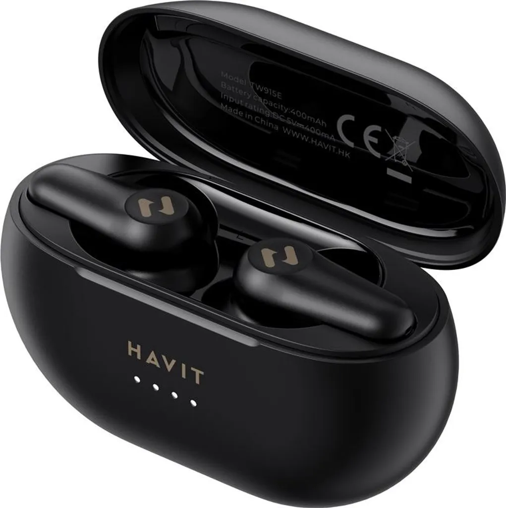 Havit TW915E Casque sans fil TWS noir - Écouteurs Bluetooth 5.0 intra