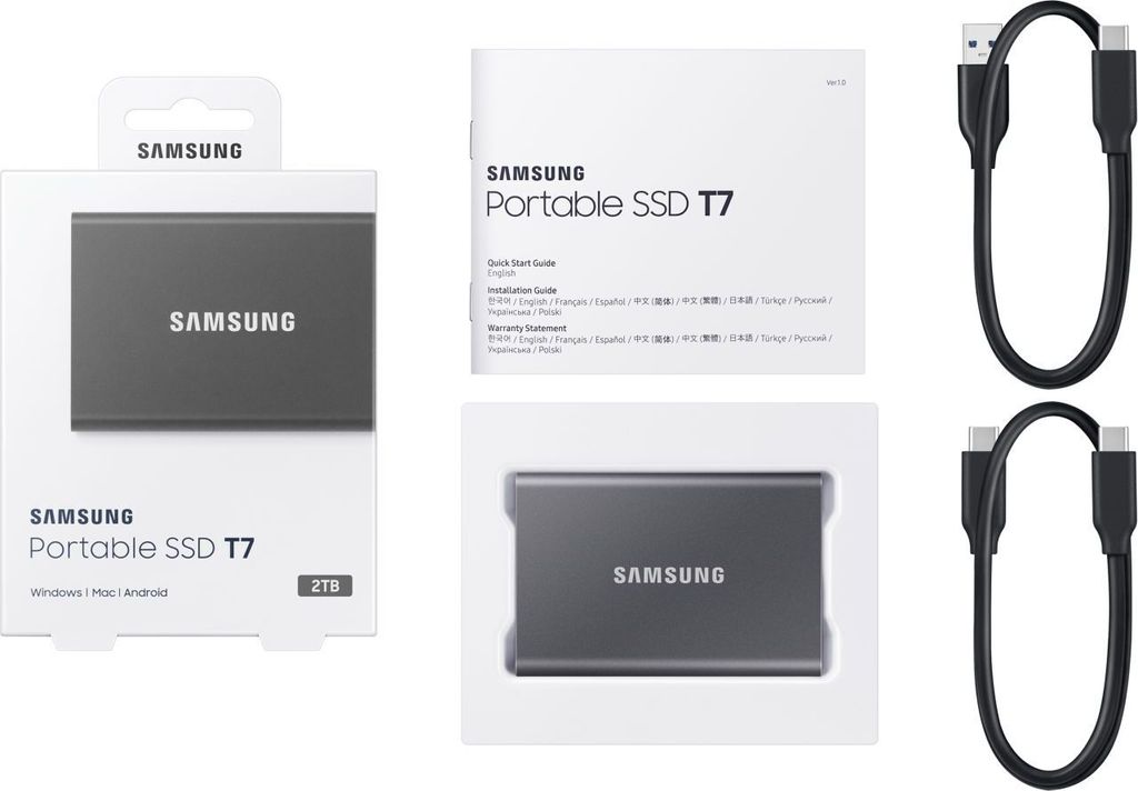 Samsung portable SSD T7    2TB USB 3.2 Gen 2 (USB-C) Produktbild 13
