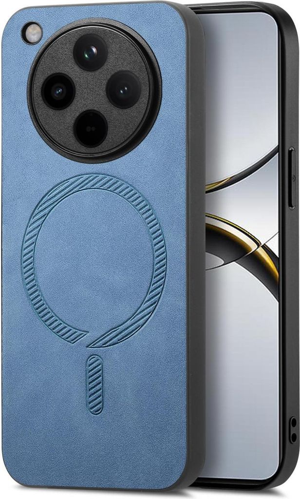 MagSafe Hülle für Oppo Find X8 Pro - Phonesta Retro Back Cover - Blau