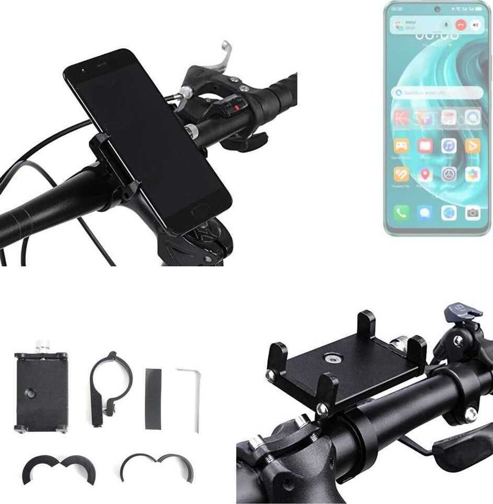 K-S-Trade Handyhalterung für das Fahrrad kompatibel mit Huawei Nova 12i Halter Lenkstange Fahrradhalterung Motorrad Bike Mount Befestigung Smartphone