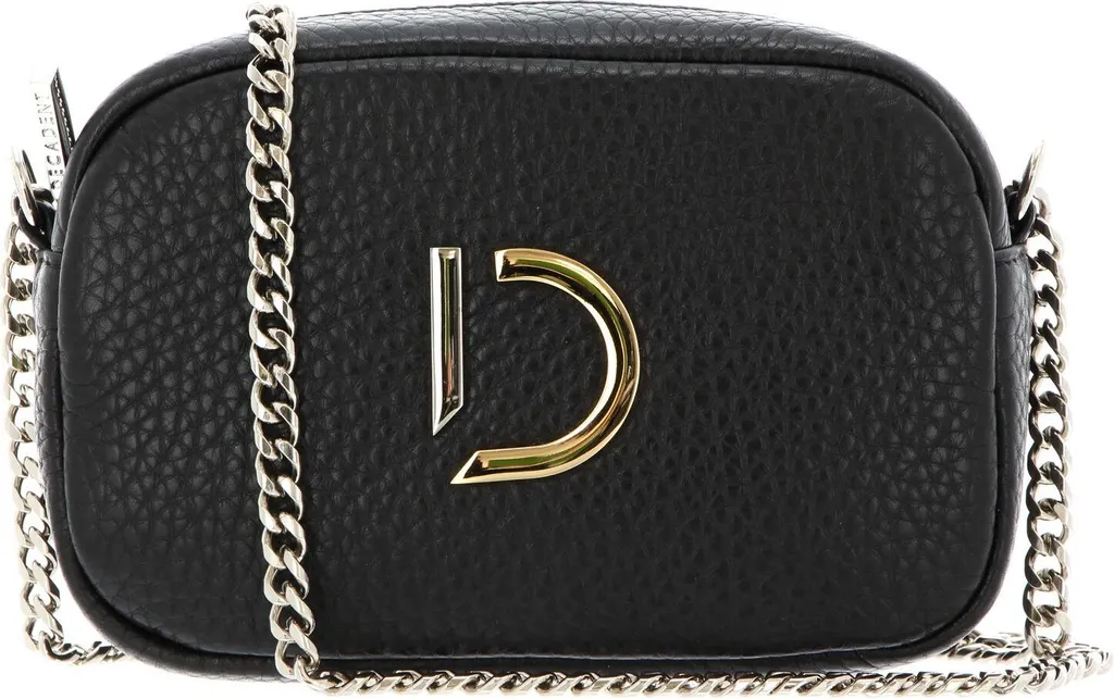 Petit sac bandoulière en cuir noir Michelle Tiny Bag de soirée luxueux