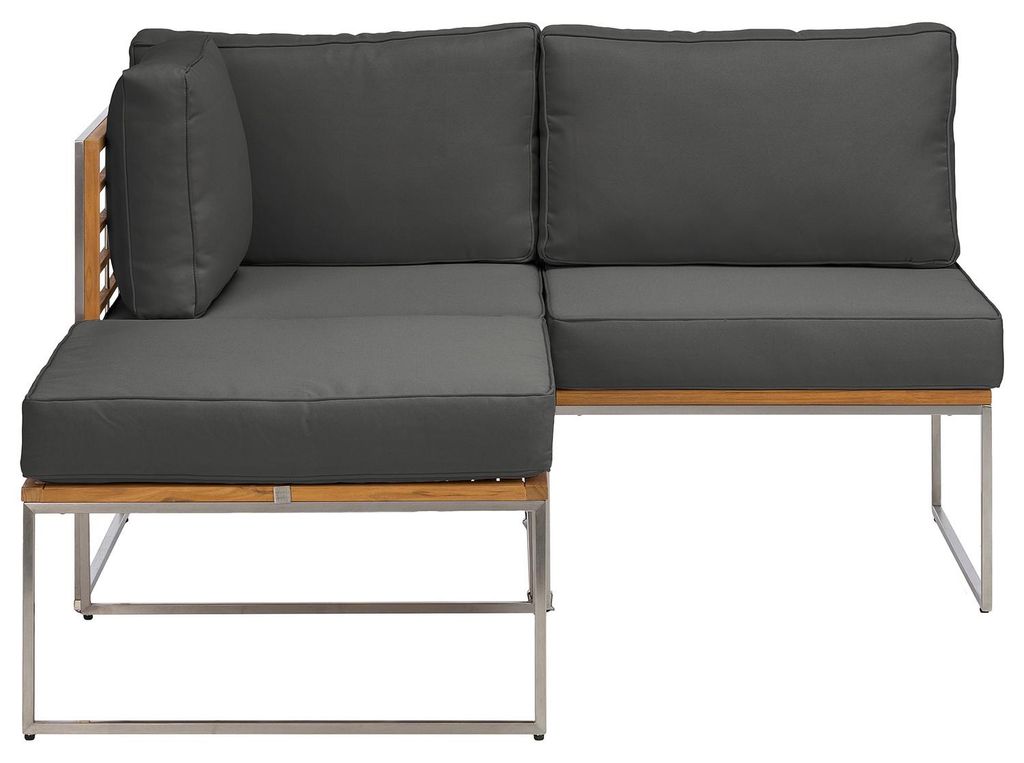 home24 Loungeset - 3-teilig - Webstoff / Teak Massiv Produktbild 