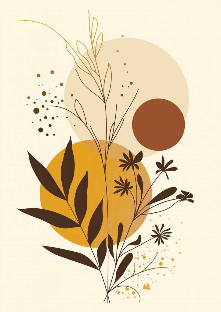 Plakat 21x29,7cm Gold Jahreszeiten
