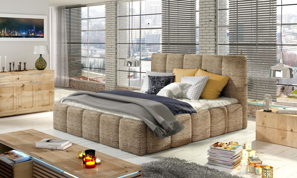 Modernes XXL Luxus Design Bett Betten Stil Hotel Doppel Leder 140 160 180x200cm