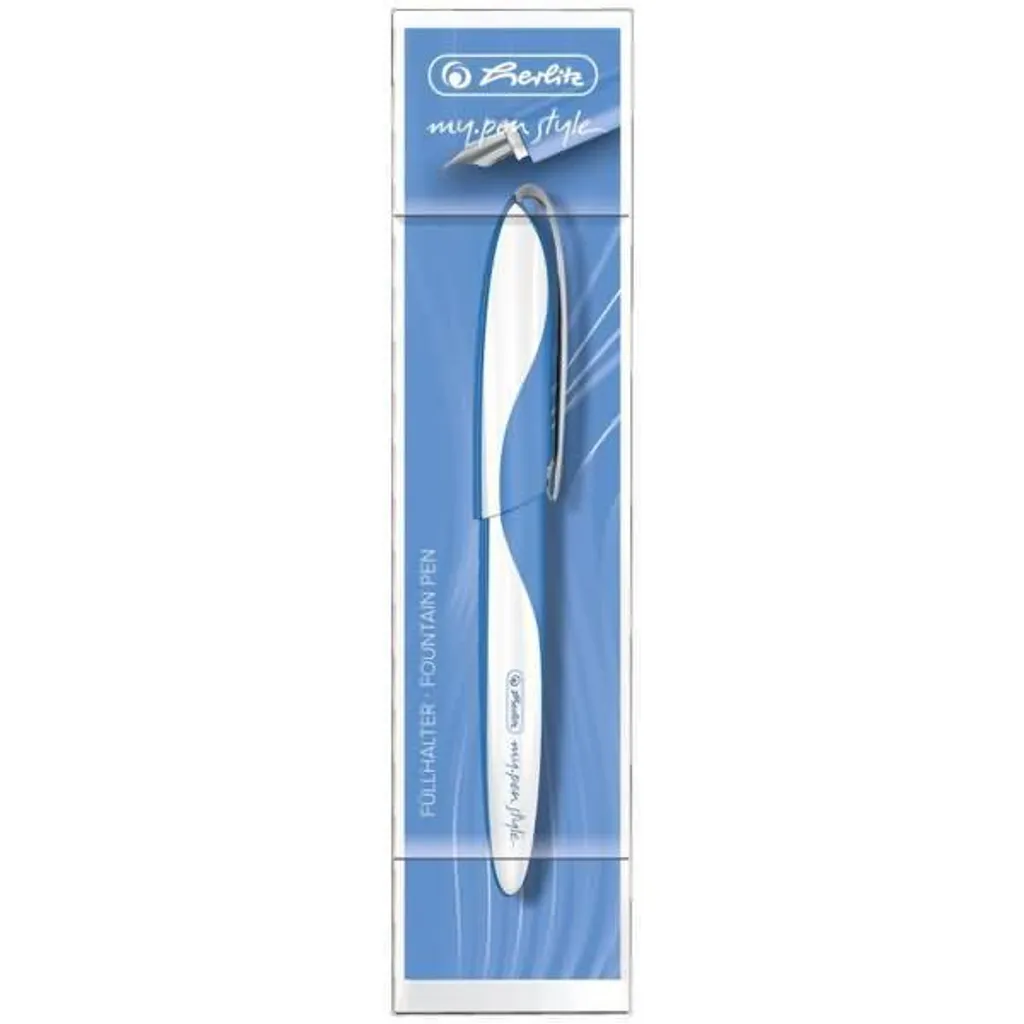 Herlitz my.pen style baltic blue, stylo plume ergonomique haute qualité