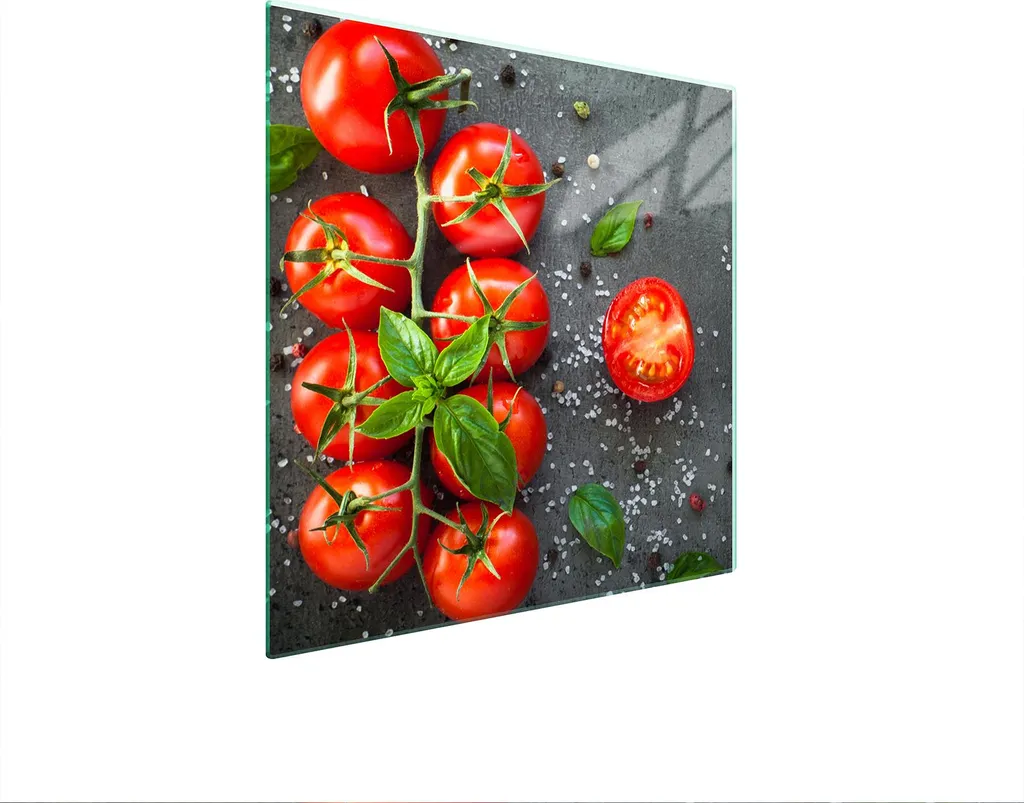 Copripiano In Vetro Temperato 50X52 Tomatas - Protezione Cucina Design