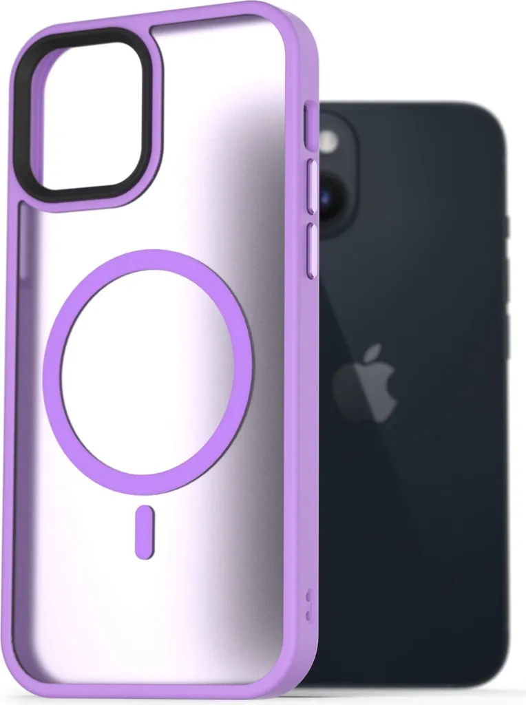 Coque iPhone 14 antichoc et MagSafe violette contre les chutes