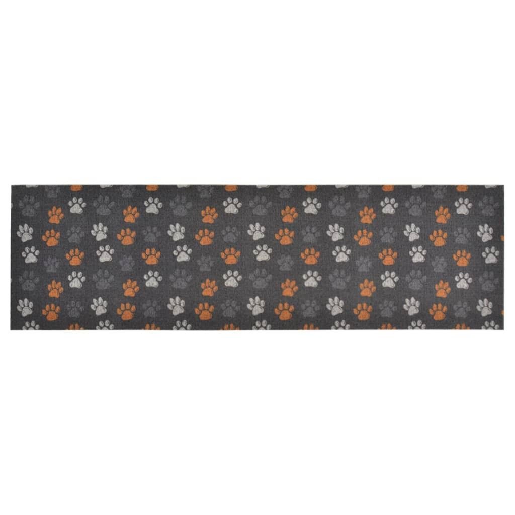 vidaXL Tapis de cuisine lavable Pattes 60x180 cm velours Image du produit 