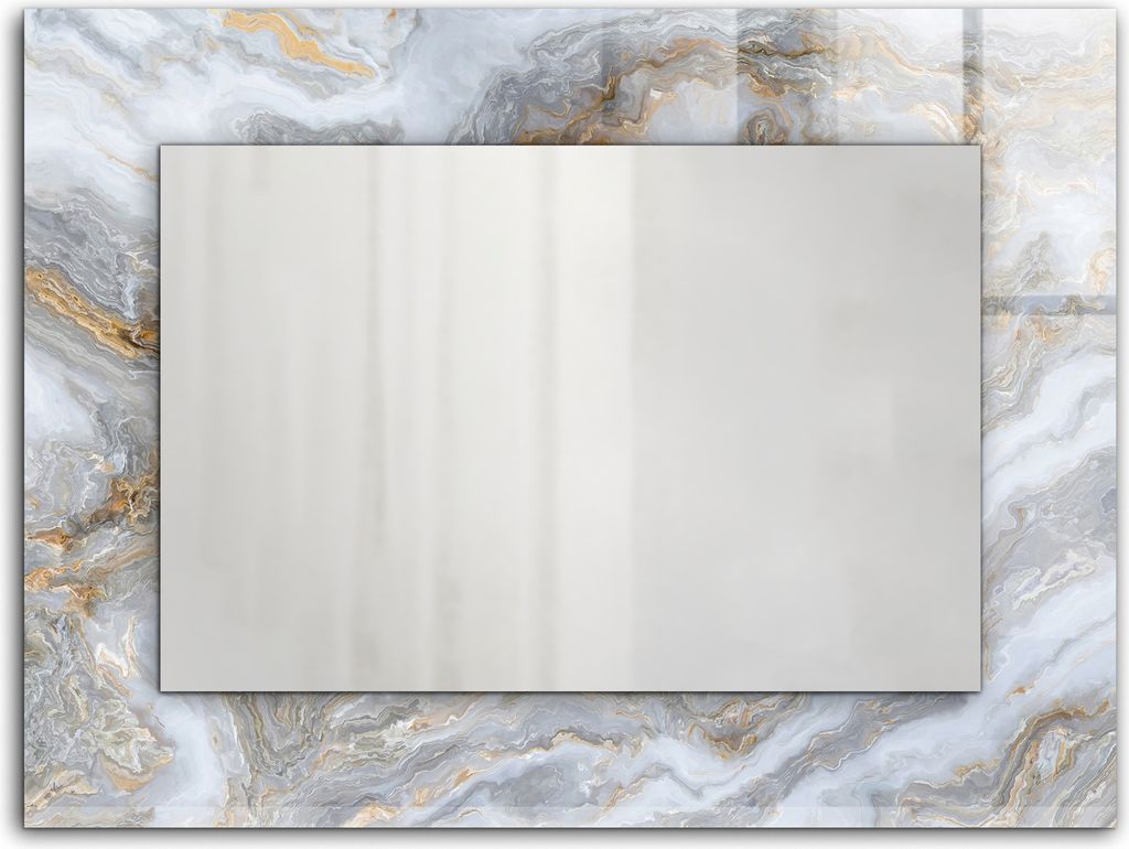 Marmormuster Textur – Rechteckiger Spiegel mit Druck 80x60 cm – Modern - Dekorativ für die Wand