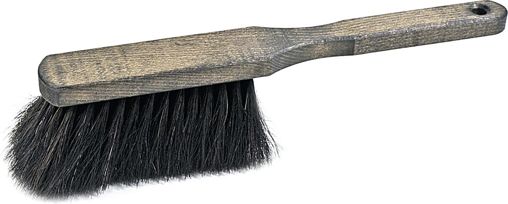 Handfeger Holz dunkel Rosshaar, natur/schwarz (1 Stück)