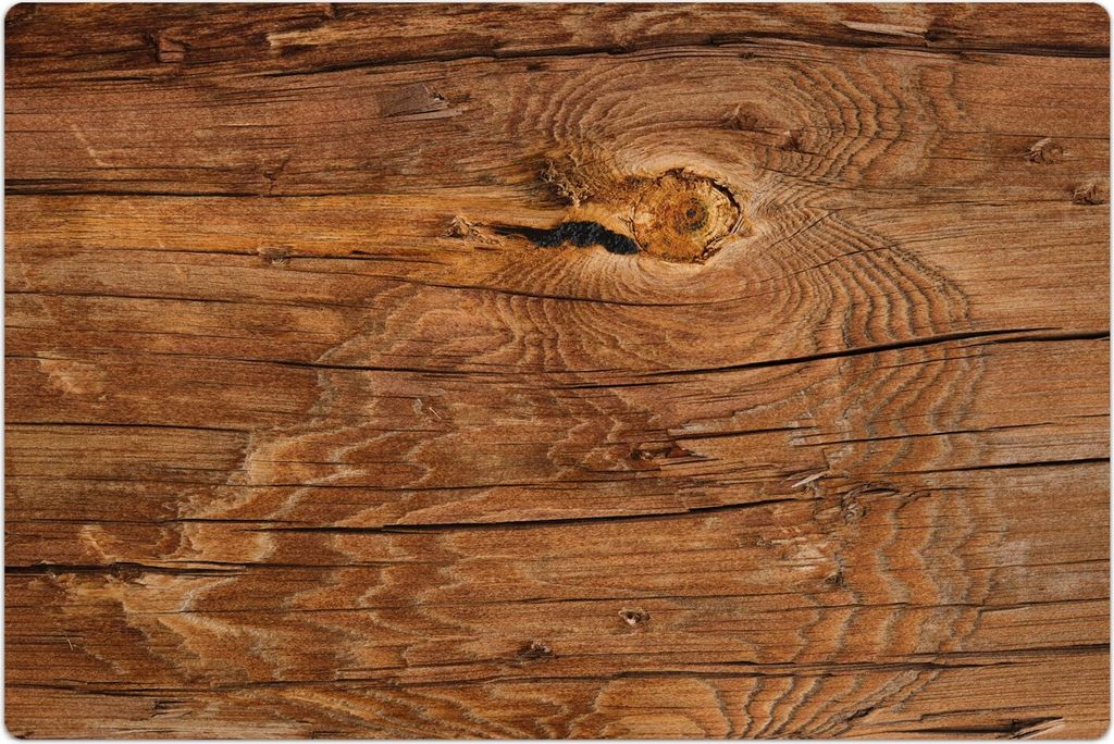 Küchenmatte 60x90 cm Vinylmatte Bodenmatte Dekoration - Holz braun Material