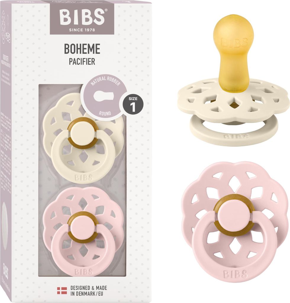 BIBS Boheme Schnuller 2er-Pack. BPA-frei, Kirschform Produktbild 