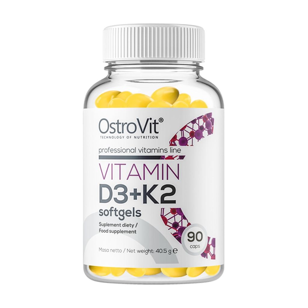 OSTROVIT Vitamin D3 + K2 - 90Softgels. gesunde Knochen, gesunde Zähne