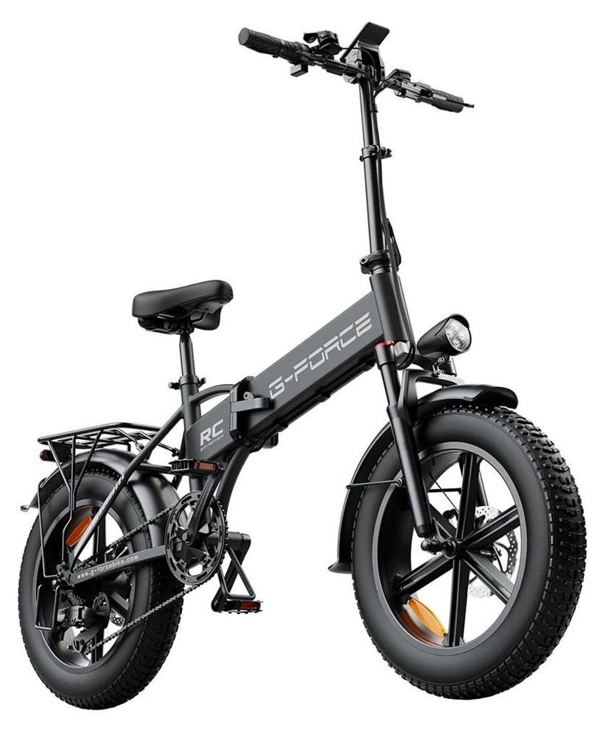 Elektrofahrrad - RC Klapprad Fatbike - 48V 20Ah Lithiumakku - 250W bürstenloser Motor - 51 cm Reifen - Zwei Sitze - Schwarz