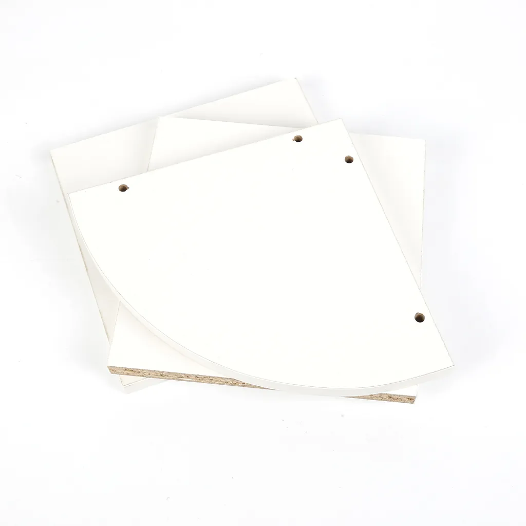 Étagère murale suspendue en zigzag blanche - Bibliothèque d'angle 123cm