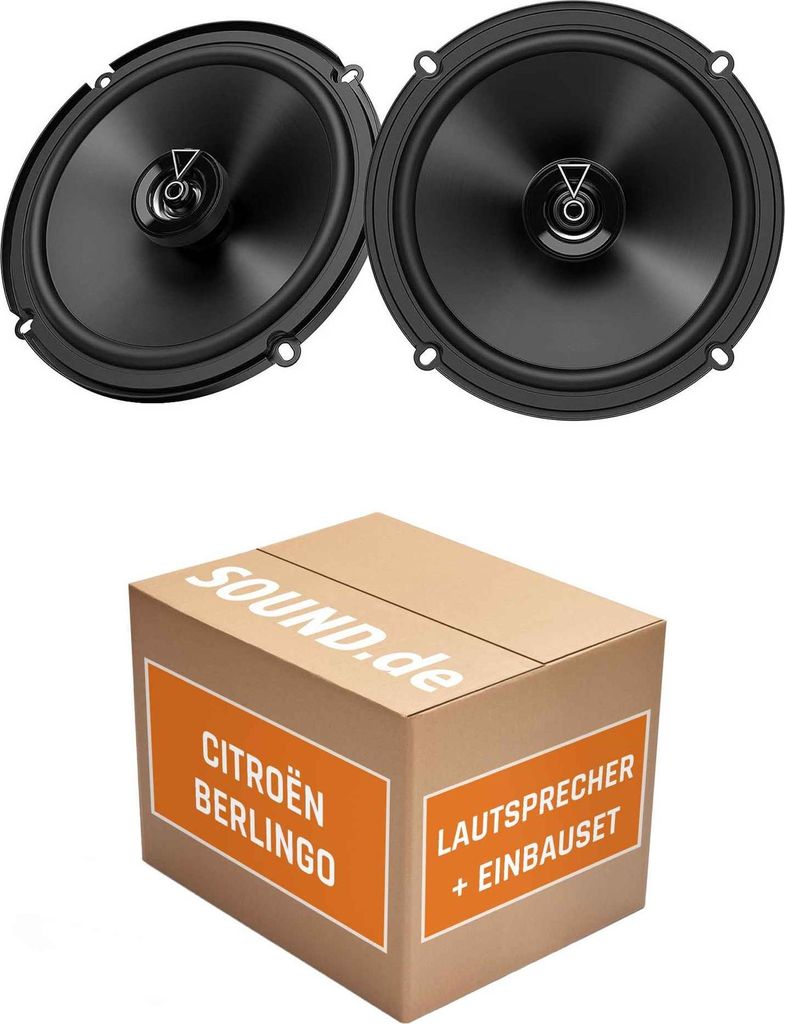 Lautsprecher Boxen Einbaupaket vorne JBL Club 3 64FSL passend für Citroën Berlingo II | 2x Tief-Mitteltöner mit integriertem Hochtöner 165W MAX