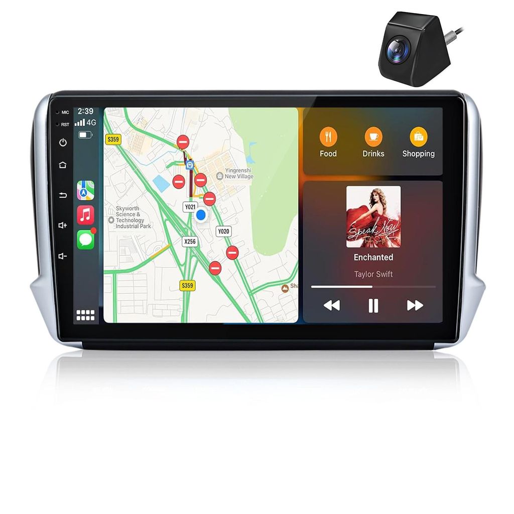 Écran de 10 pouces compatible CarPlay pour Peugeot 208/2008 Image du produit 